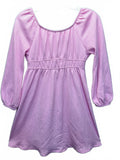 Lavender Textured Long Sleeve Dress Elastic Waist and Sleeves Girls XL 16