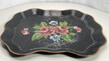 Vintage Hand-Painted Nashco Product Floral Metal Tray 17"