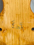 Handmade Wooden Guitar or Violin Shaped Wall Hanging with Storage Cup