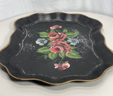 Vintage Hand-Painted Nashco Product Floral Metal Tray 17"