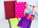 Lot of 5 Colorful Spiral and Hardcover Notebooks and Journals New Unused