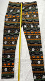 Halloween Themed Juniors Large Gray Leggings with Ghost, Bat