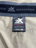 ZeroXposur Travel Series Men's Khaki Shorts Elastic Waistband Size Mens 40