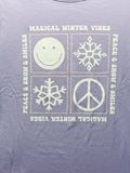 Cat & Jack XL Girls (14) Lilac Long Sleeve Shirt with Magical Winter Vibes Print