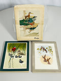 1950's Bridge Scores Four (Two) Pads Game Bird Series by Francis Lee Jaques