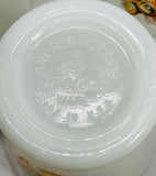 Vintage Fire King Milk Glass Mugs, Anchor Hocking Happy Tiger 4" - Set of 3