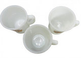 Vintage Fire King Milk Glass Mugs, Anchor Hocking Happy Tiger 4" - Set of 3