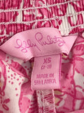 Lilly Pulitzer Pink Yellow Oceanic Pattern Shorts Girls 2-3