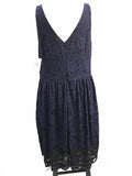Luxe by Carmen Marc Valvo Blue Lace Sleeveless Dress Ladies 16