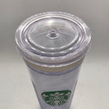2011 Starbucks Clear Reusable Cold Cup Tumbler with Lid