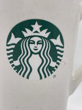 2020 Starbucks White Ceramic Coffee Mug with Green Logo 16 oz Lt Scuffing