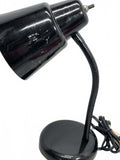 Flexible Gooseneck 14" Black Desk Lamp w/ Weighted Base & Plastic Shade TESTED