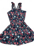 ShoSho girls dress blue floral frilly tank size 10