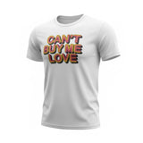 Can't Buy Me Love Graphic Tee White LT STAINING Mens XS