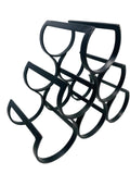 Wine Rack Holds 6 Bottles Black Wire Table Top Pyramid Stack