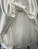 NEW Unaltered Madison James Formal Gown Black Top with Ivory Satin Skirt SZ 10
