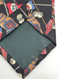 Vintage Jack Nicklaus Golf Print Silk Tie, Men, One Size