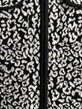 Chico's Black / White Zip Up 4 Pocket Vest Ladies M; Chico's Size 1