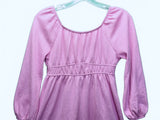 Lavender Textured Long Sleeve Dress Elastic Waist and Sleeves Girls XL 16