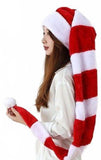 Plush Extra Long Dr. Suess Like Santa Hat with Pom-Pom